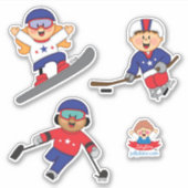 JollyKins Winter Paralympiërs Sticker (Voorkant)