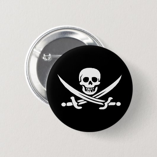 JollyRoger Ronde Button 5,7 Cm (Voorkant /achterkant)