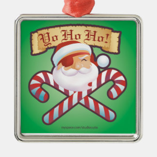 JollySanta Ornament-Square Metalen Ornament