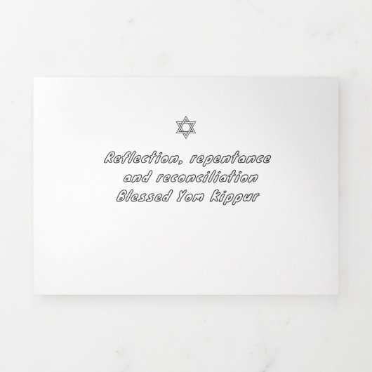 Jom Kipoer Drieluik Wenskaart (Cover)