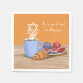 Jom Kippoer Break-the-Fast: Koffie, Granaatappels Servet (Voorkant)