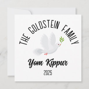 Jom Kippur Joodse feestdag Gepersonaliseerde famil Feestdagenkaart