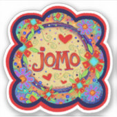 JOMO Cut Out Grappige inspirativiteit Floral Sticker (Voorkant)