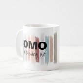 JOMO Joy of Missing Out Paint Brush Strokes Koffiemok (Voorkant links)