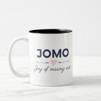 JOMO - Joy of missing out Tweekleurige Koffiemok