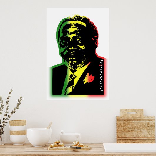 jomo kenyatta dread kleuren poster (Keuken)