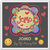 JOMO Trendy Inspirivity Sticker met Smileys (Voorkant)
