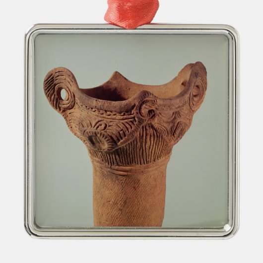Jomon vase uit de provincie Kanto Metalen Ornament (Voorkant)