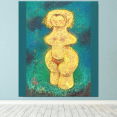 Jomon Venus: Golden Star Child Canvas Afdruk (Insitu (Houten vloer))