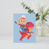 Jon en Blitz | Dino Ranch Briefkaart (Staand voorkant)