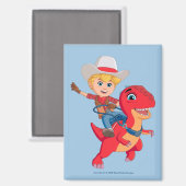 Jon en Blitz | Dino Ranch Magneet (Voorkant / Achterkant)