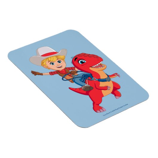 Jon en Blitz | Dino Ranch Magneet (Rechterzijde)