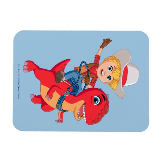 Jon en Blitz | Dino Ranch Magneet (Horizontaal)