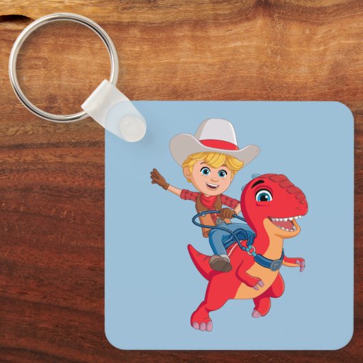 Jon en Blitz | Dino Ranch Sleutelhanger (Voorkant)