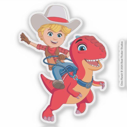 Jon en Blitz | Dino Ranch Sticker (Voorkant)