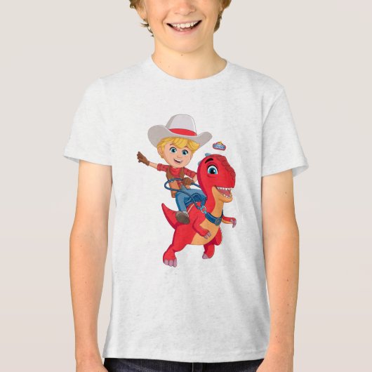 Jon en Blitz | Dino Ranch Tri-Blend Shirt (Voorkant)