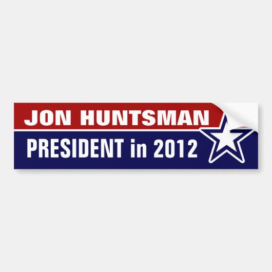 Jon Huntsman in 2012 Bumpersticker (Voorkant)