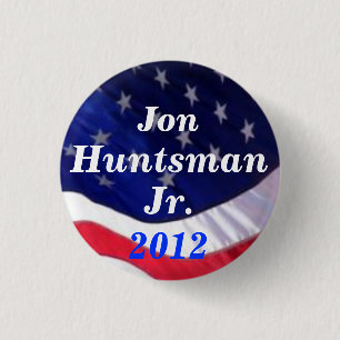 Jon Huntsman Jr 2012-toets Ronde Button 3,2 Cm