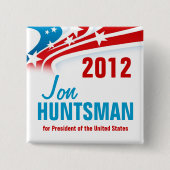 Jon Huntsman Vierkante Button 5,1 Cm (Voorkant)