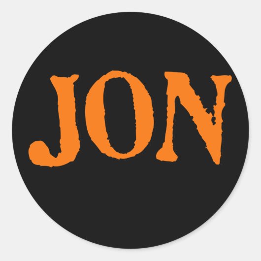 Jon Instant Costume Ronde Sticker (Voorkant)