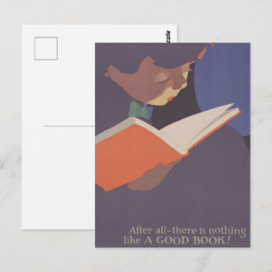 Jon O Brubaker Vintage Boekweek Voorleesposter Briefkaart