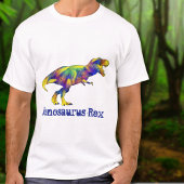 Jon osaurus Funny Running T Rex Dinosaur Art T-shirt