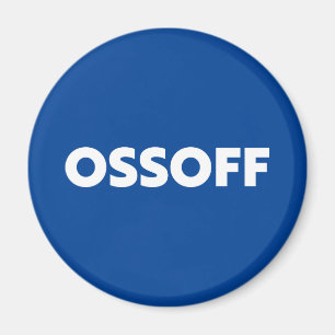 Jon Ossoff Georgia Senate runt blauw wit Magneet