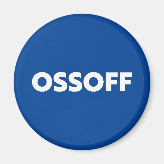 Jon Ossoff Georgia Senate runt blauw wit Magneet (Voorkant)