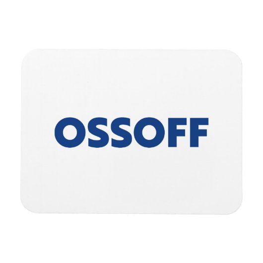 Jon Ossoff Georgia Senate runt blauw wit Magneet (Horizontaal)