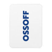 Jon Ossoff Georgia Senate runt blauw wit Magneet (Verticaal)