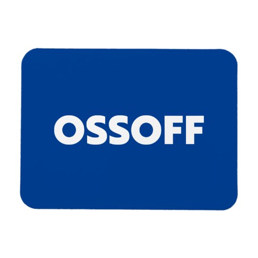 Jon Ossoff Georgia Senate runt blauw wit Magneet (Horizontaal)