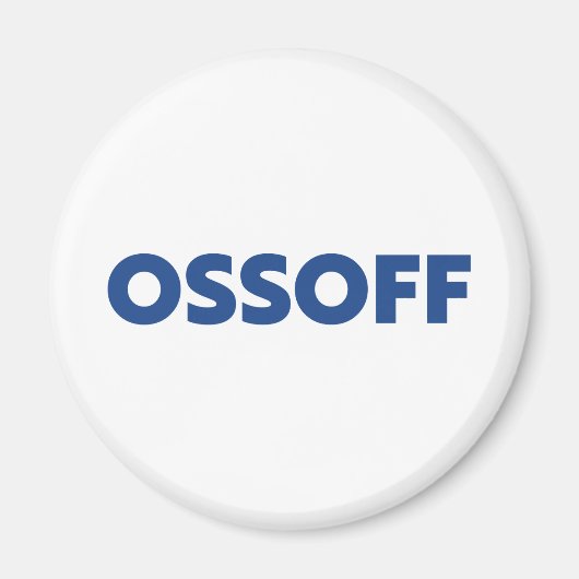 Jon Ossoff Georgia Senate runt blauw wit Magneet (Voorkant)