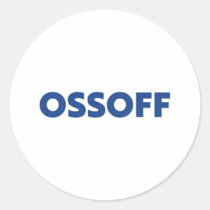Jon Ossoff Georgia Senate runt blauw wit Ronde Sticker