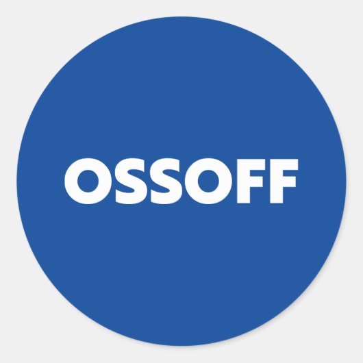 Jon Ossoff Georgia Senate runt blauw wit Ronde Sticker (Voorkant)