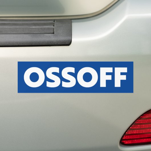 Jon Ossoff Georgia Senate runt blauwe witbumper Bumpersticker (Op auto)