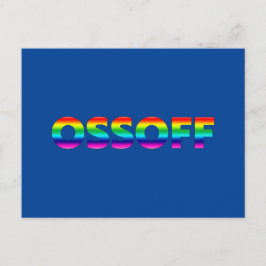 Jon Ossoff Georgia Senate runt pride lgbt blue Briefkaart