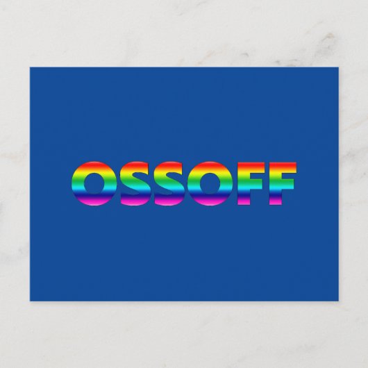 Jon Ossoff Georgia Senate runt pride lgbt blue Briefkaart (Voorkant)
