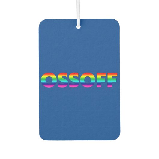 Jon Ossoff Georgia Senate runt pride lgbt blue Luchtverfrisser (Voorkant)