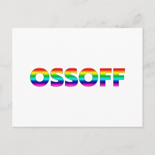 Jon Ossoff Georgia Senate runt pride lgbtq lgbt Briefkaart (Voorkant)