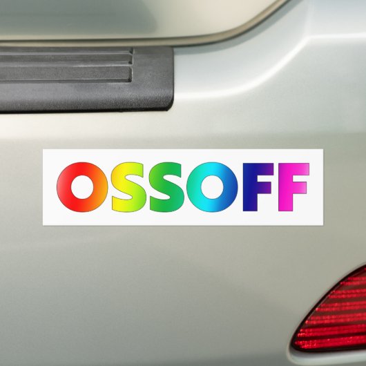 Jon Ossoff Georgia Senate runt pride lgbtq lgbt Bumpersticker (Op auto)