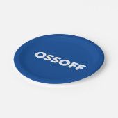 Jon Ossoff Georgia Senate start blauw witte feest Papieren Bordje (Gekanteld)