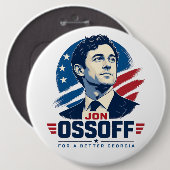 Jon Ossoff voor een beter Georgia Ronde Button 6,0 Cm (Voorkant /achterkant)