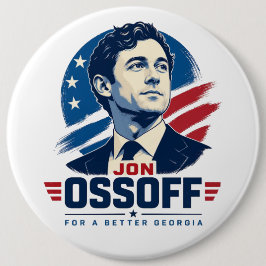 Jon Ossoff voor een beter Georgia Ronde Button 6,0 Cm