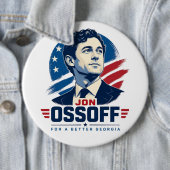 Jon Ossoff voor een beter Georgia Ronde Button 6,0 Cm (In situ)