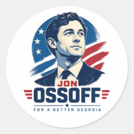 Jon Ossoff voor gouverneur | Voor een beter Georgi Ronde Sticker