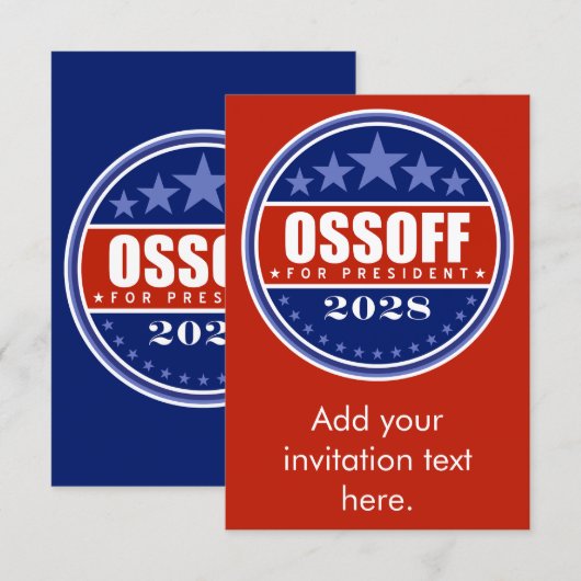 Jon Ossoff voor President 2028 (Voorkant / Achterkant)