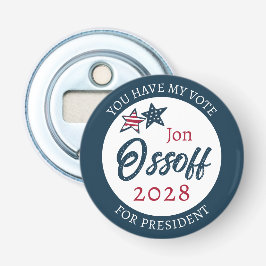 Jon Ossoff voor President 2028 Button Flesopener