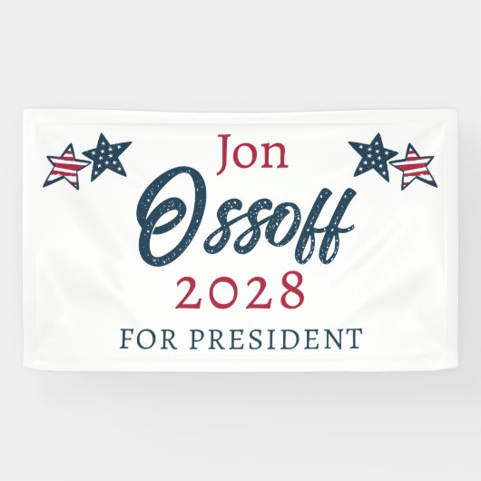 Jon Ossoff voor President 2028 Je hebt mijn Stem! Spandoek (Horizontaal)