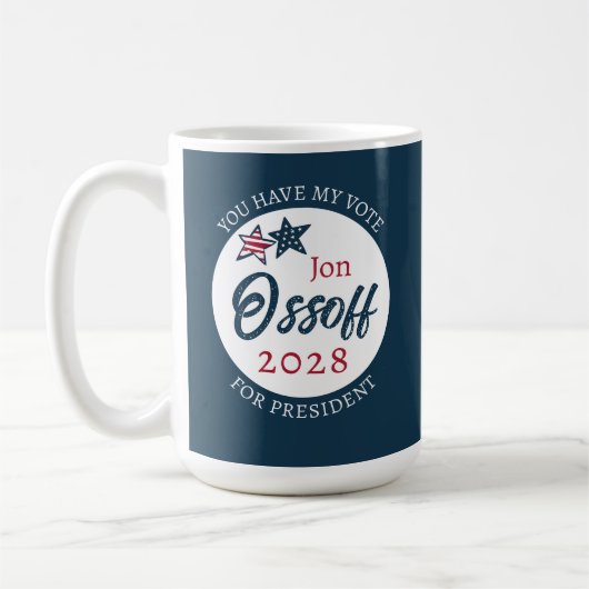 Jon Ossoff voor President 2028  Koffiemok (Links)