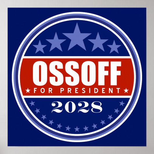 Jon Ossoff voor President 2028 Poster (Voorkant)